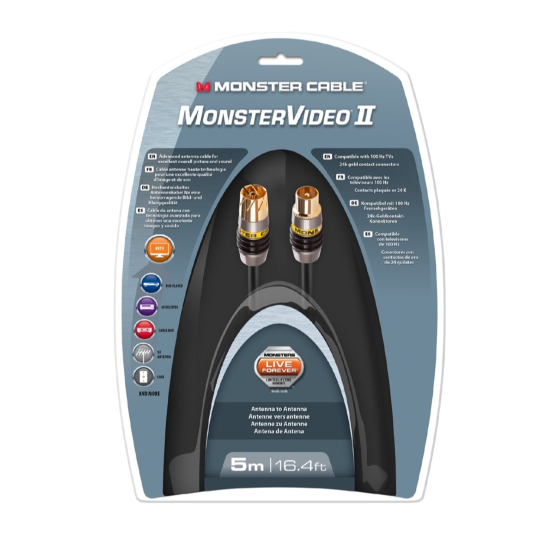 Cable de antena Monster MCMV2APCX de 5 m
