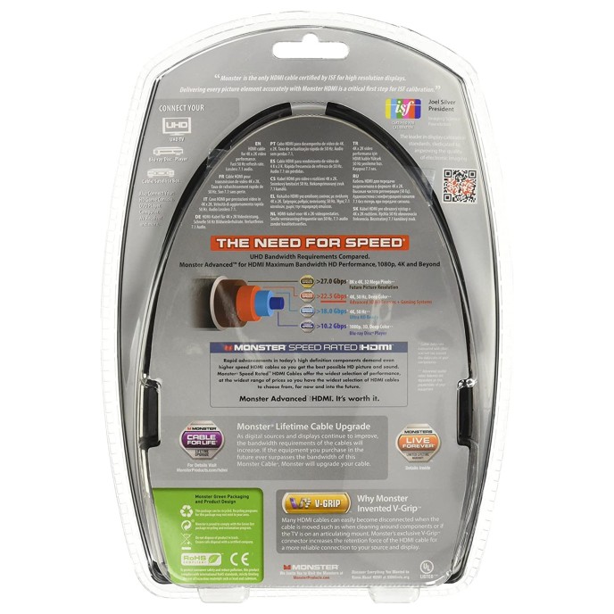Cable HDMI Monster Platinum Ultra Alta Velocidad 22,5 Gbps 1,5 m