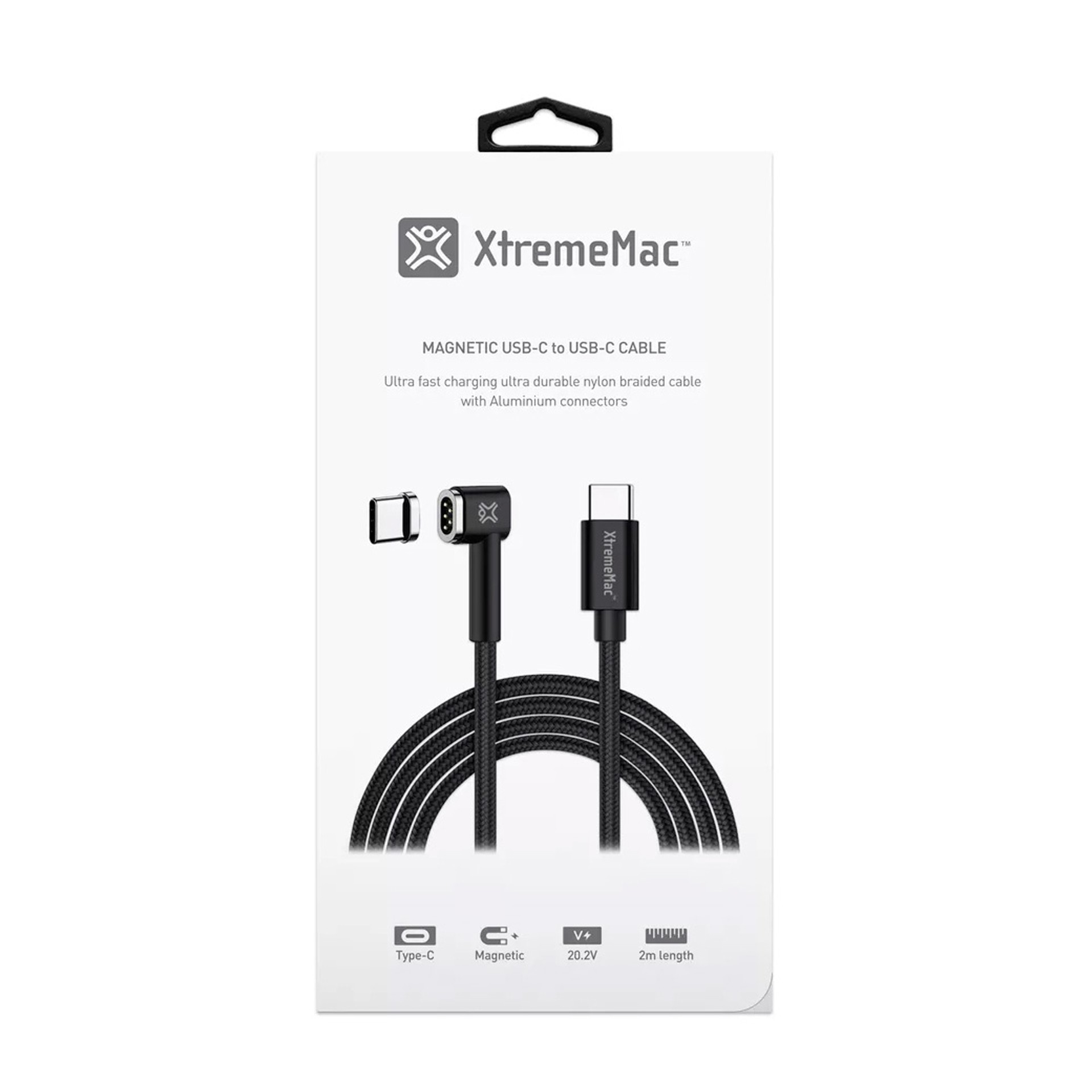 Cable magnético USB-C a USB-C de 2 m de Xtrememac