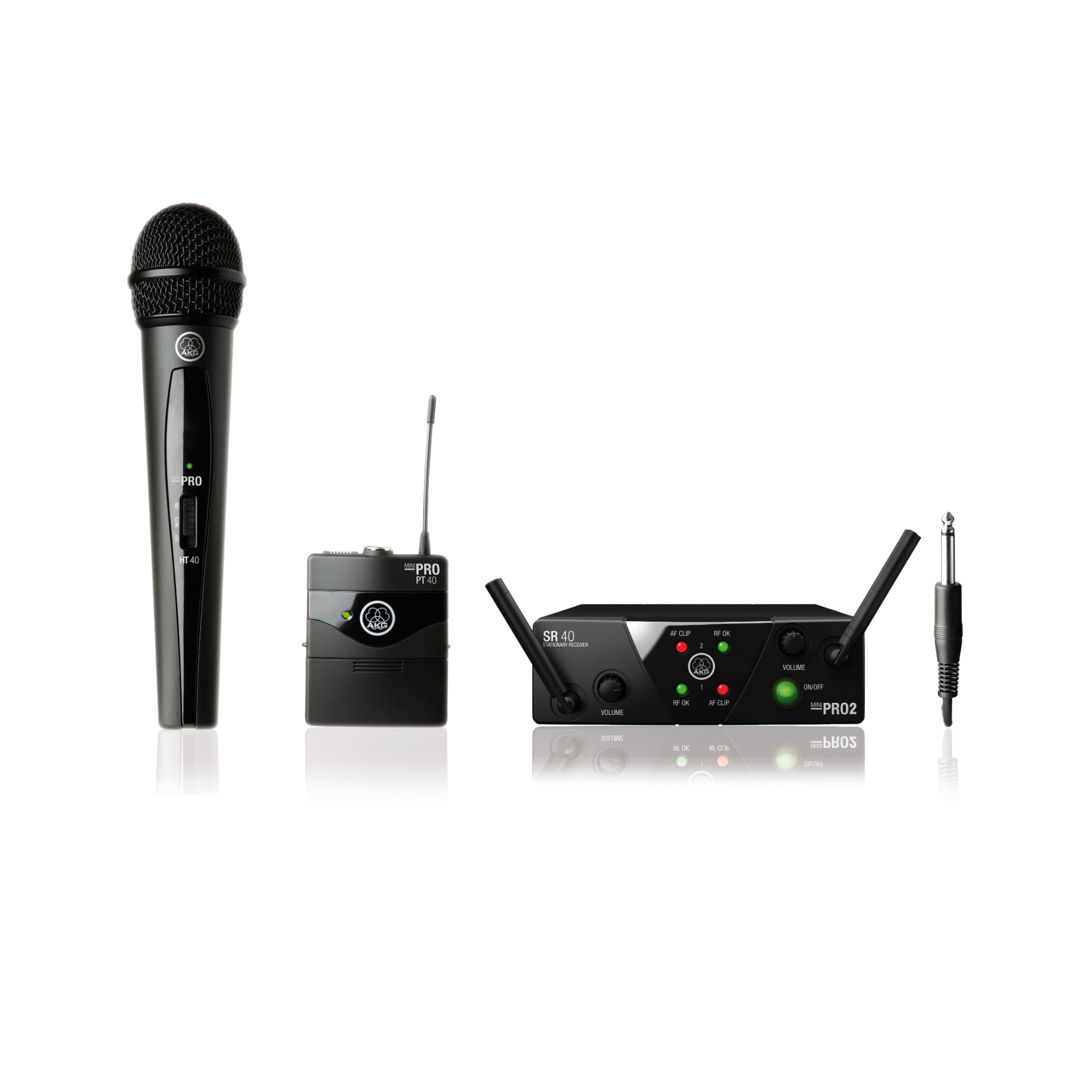 Sistema de Microfone Sem Fios AKG WMS40 Mini Dual Vocal Instrumental Set